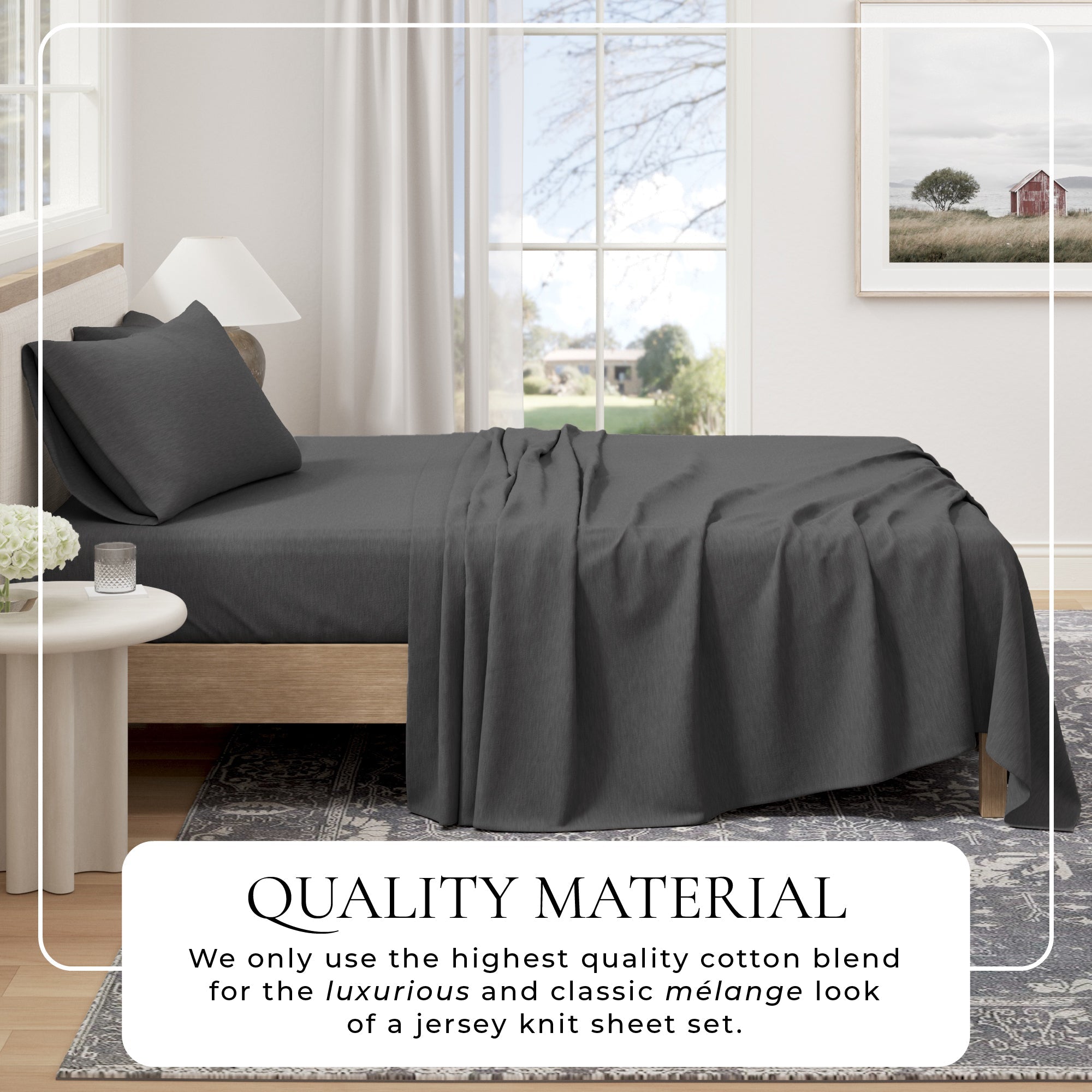Organic Cotton Jersey Knit Bed Sheets – Soft & Breathable