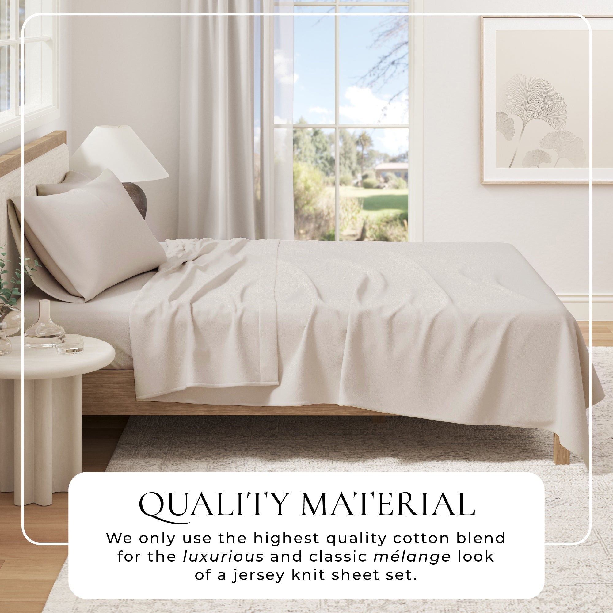 Organic Cotton Jersey Knit Bed Sheets – Soft & Breathable