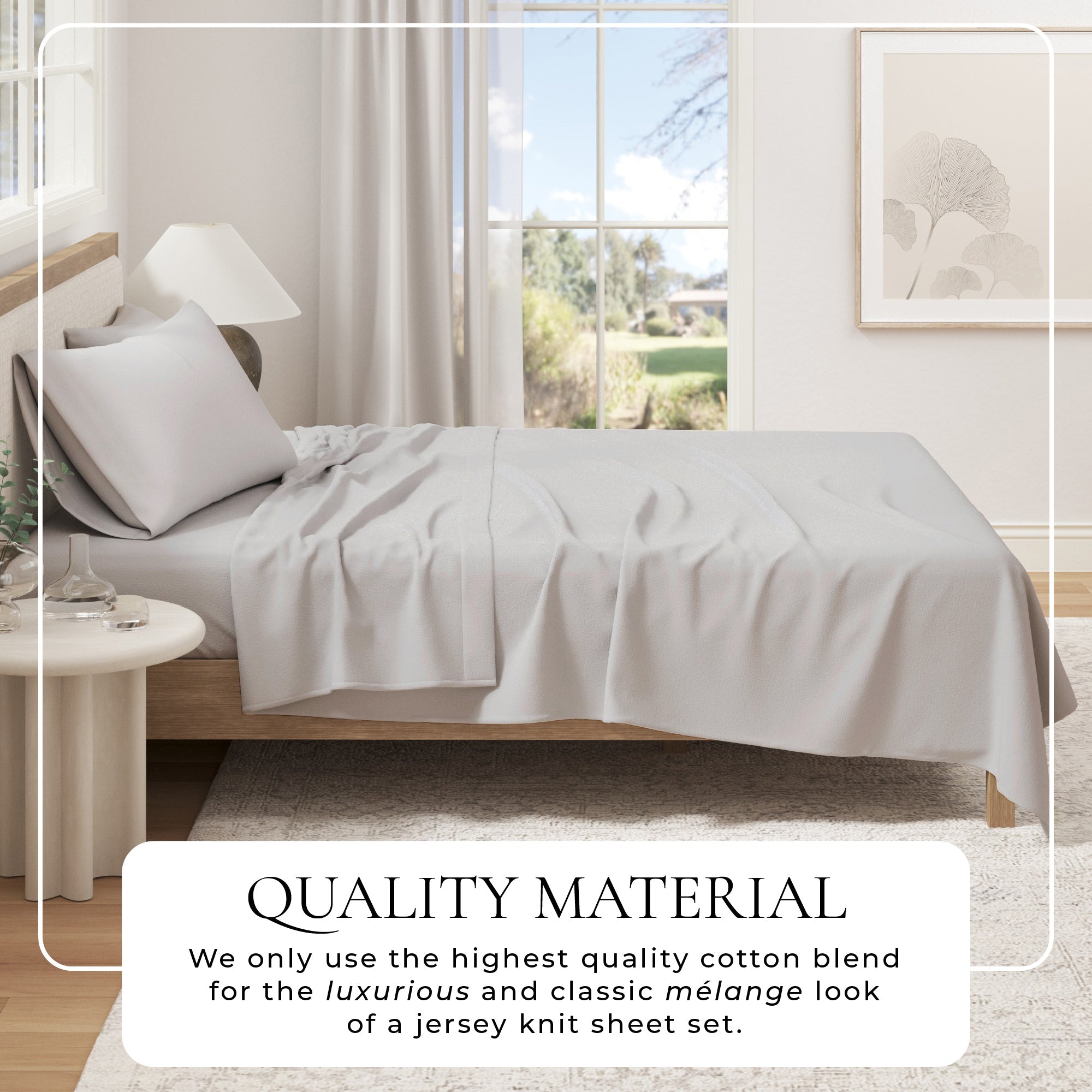 Organic Cotton Jersey Knit Bed Sheets – Soft & Breathable