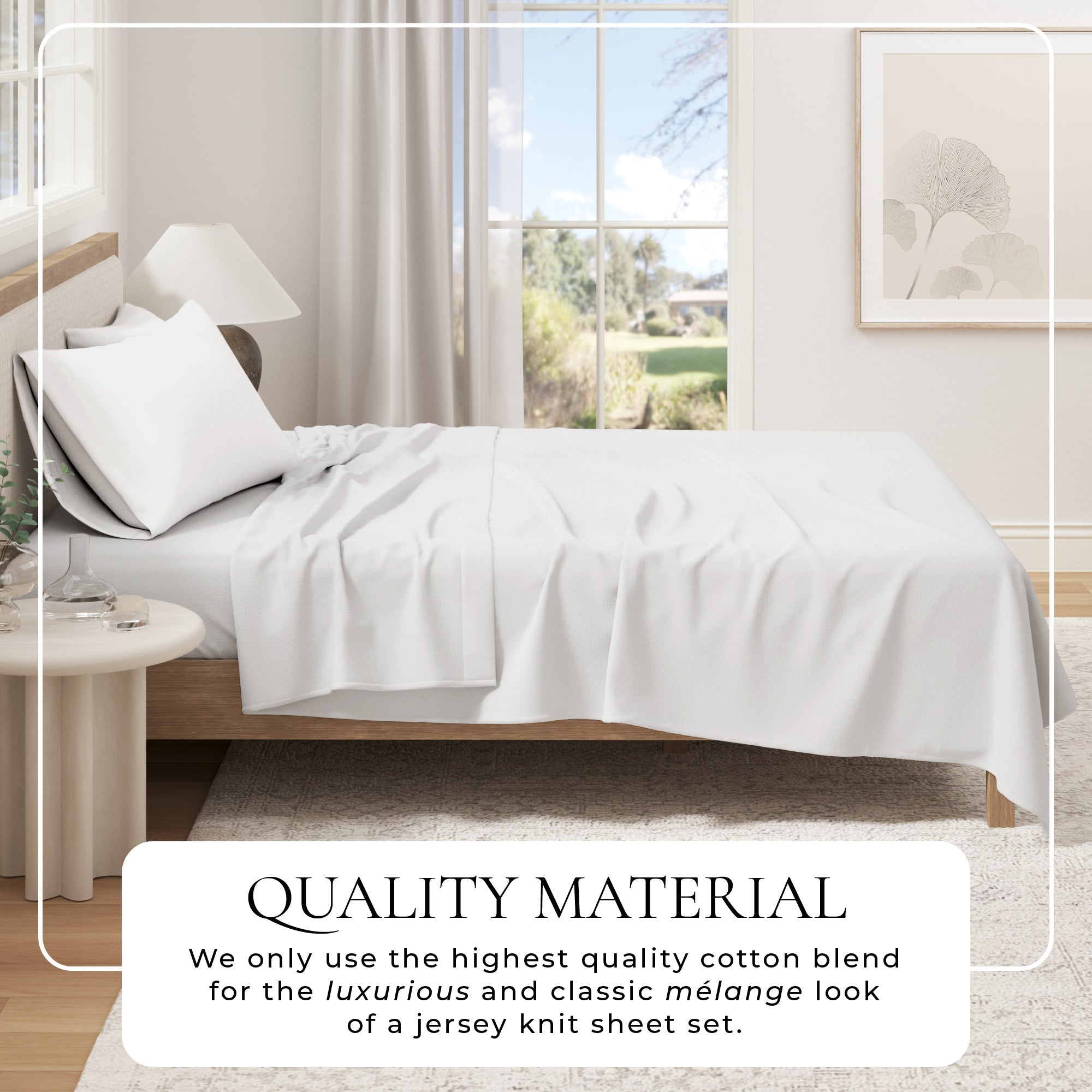 Organic Cotton Jersey Knit Bed Sheets – Soft & Breathable