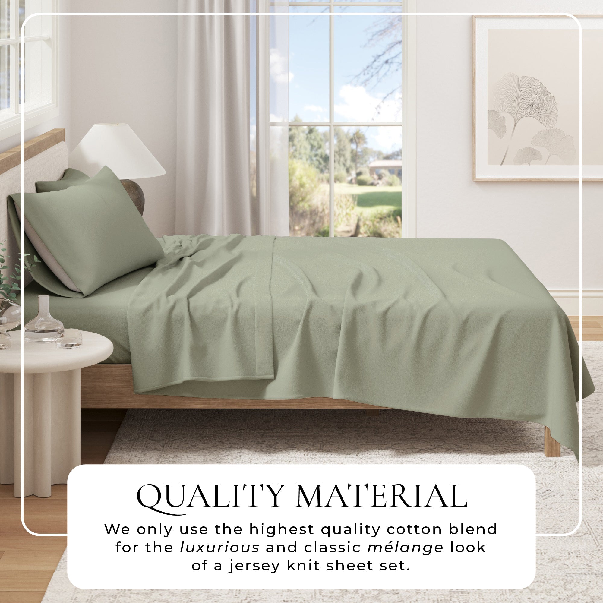 Organic Cotton Jersey Knit Bed Sheets – Soft & Breathable